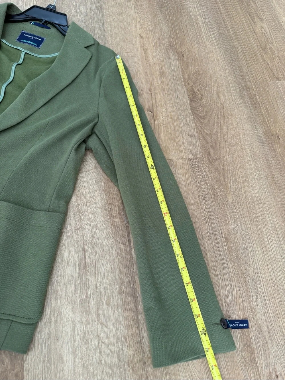 Harry Brown/Blazer/Mens/Sz.40Reg./Green/Patch Pocket/Boxy Fit/One Button/Soft/